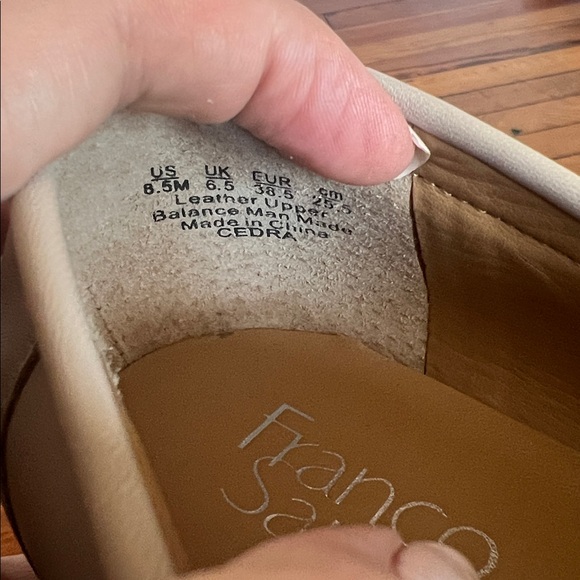 Franco Sarto Preppy Cedra Leather Lug Sole Loafers - Beige/Off-White 8.5 - Picture 8 of 8